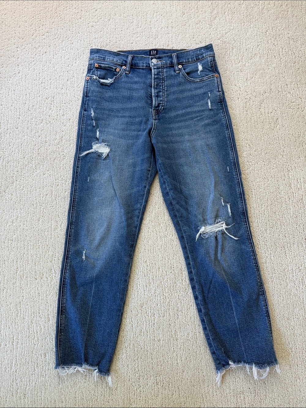 Gap Cheeky Straight Distressed Jeans